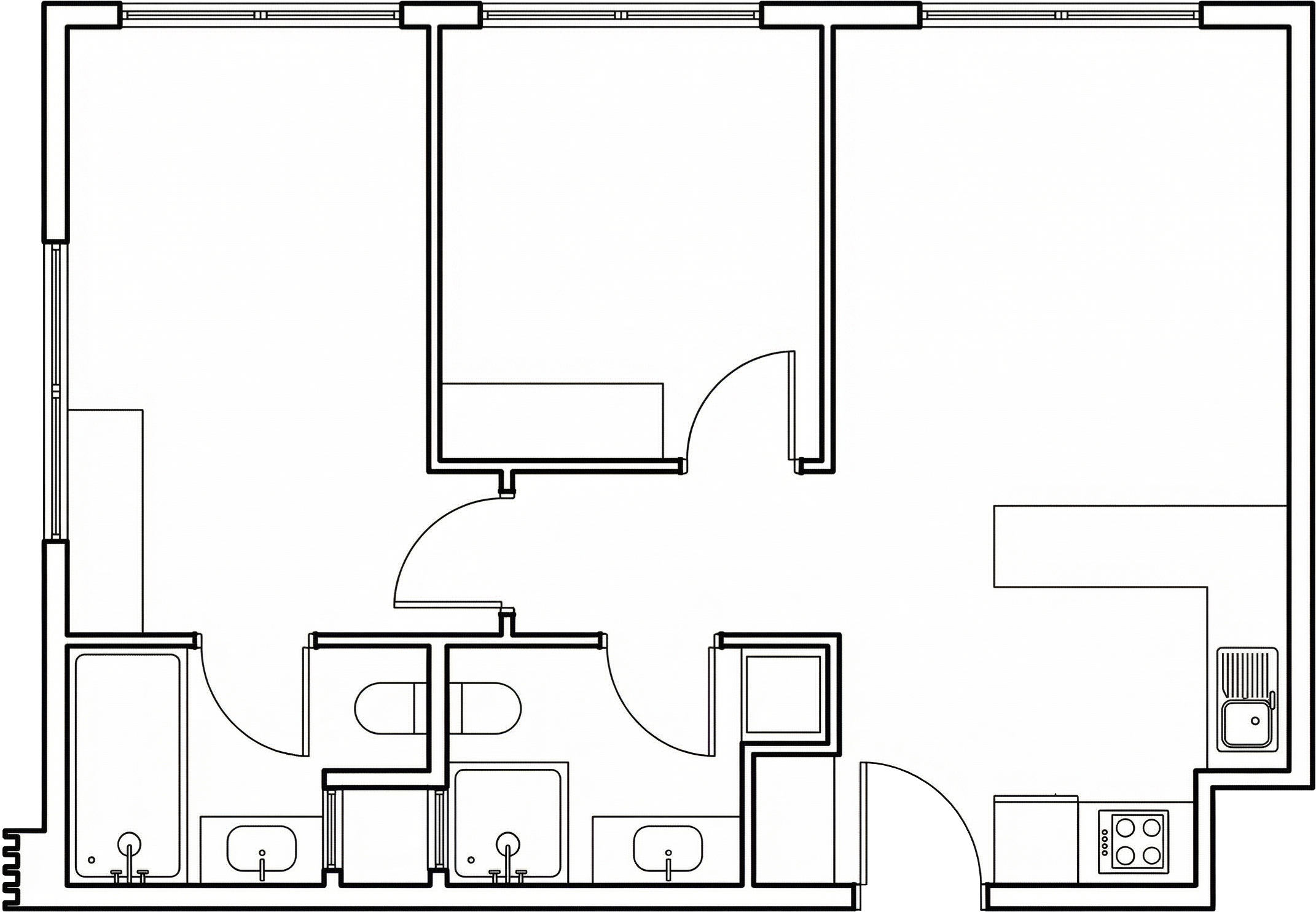 2+1 DAİRE PLANI Kroki Çizim